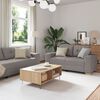 vidaXL Sofa 3 pcs Taupe Linen-blend Fabric