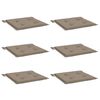 vidaXL Chair Cushion Set of 6 Taupe Oxford fabric (100% polyester)