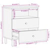 vidaXL Bedside Cabinet Natural wood Solid acacia wood