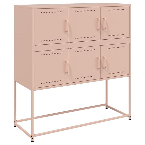 vidaXL Sideboard Pink Cold-rolled steel Sideboard Rectangular Modern