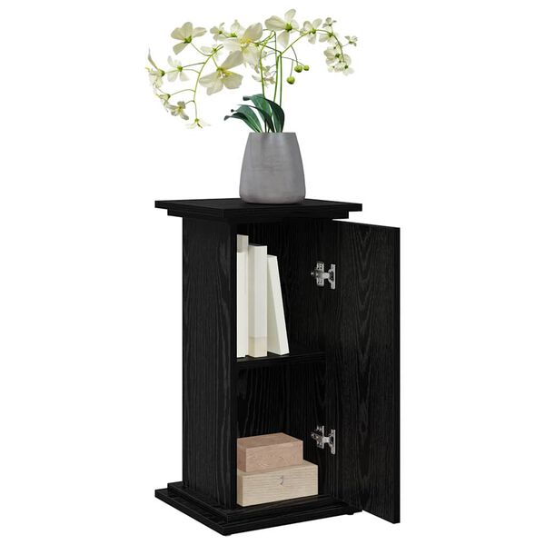 vidaXL Display Stand Black Oak 31 x 30 x 60 cm Engineered wood