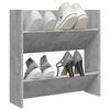 vidaXL Wall Shoe Cabinet Concrete Gray 23.6"x7.1"x23.6" Engineered Wood