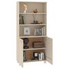 vidaXL Highboard Set of 2 Honey brown Solid pine wood, MDF Standard