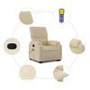 vidaXL Stand Up Massage Recliner Chair Cream Polyester, Metal, Plywood
