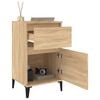 vidaXL Bedside Cabinet Set of 2 Sonoma Oak Engineered wood, Metal Medium