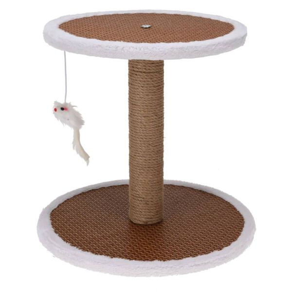 Pets Collection Cat Tree Brown and white Polyester Small Durable