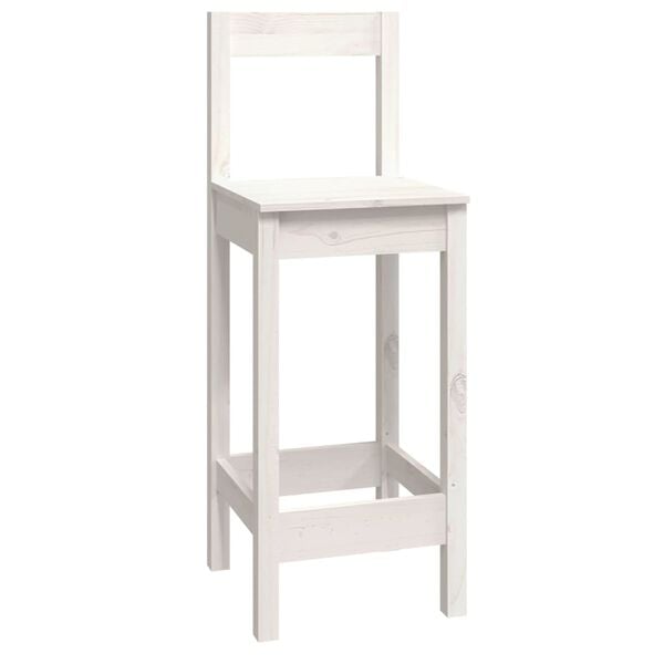 vidaXL Bar Set White Solid pine wood Medium Seats Many Bar Set