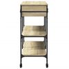 vidaXL Kitchen Trolley Sonoma Oak 41.3"x16.5"x37.4" Engineered Wood