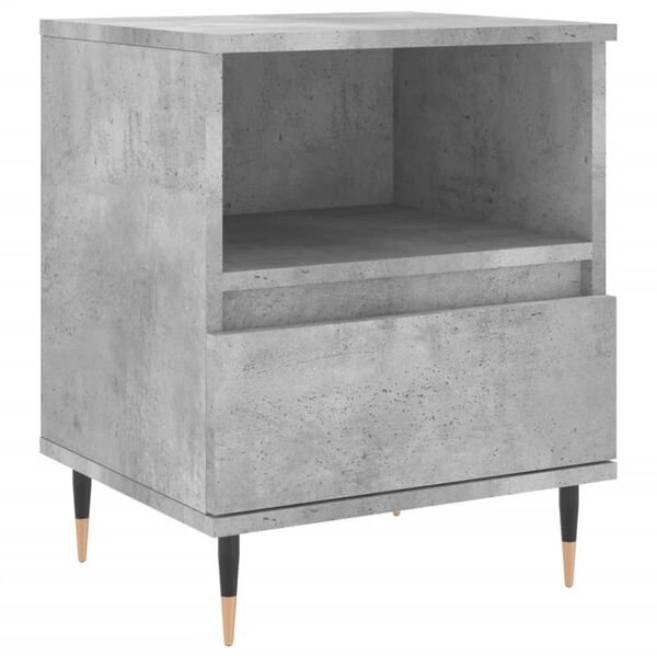 vidaXL Bedside Cabinet Concrete Grey Engineered Wood Standard