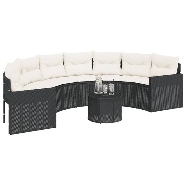 vidaXL Garden Sofa Black