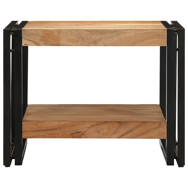 vidaXL Coffee Table Acacia wood tone, Black Solid Acacia wood, Iron