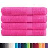 vidaXL Sauna Towel Set of 4 Pink 100% Cotton 31.5x78.7 in Sauna Towel
