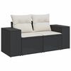 vidaXL Garden Sofa Set Black PE rattan Large Modular Garden Sofa Set