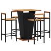 vidaXL Garden Bar Set Black