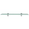 vidaXL Floating Shelf Clear Tempered safety glass, Zinc alloy