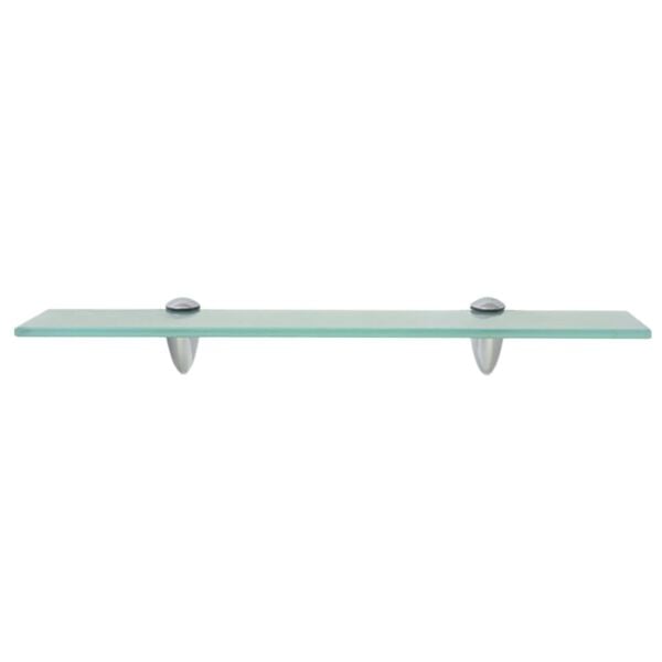 vidaXL Floating Shelf Clear Tempered safety glass, Zinc alloy