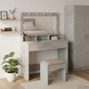 vidaXL Dressing Table Concrete Grey 39.37 x 16.14 x 53.15 in