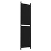 vidaXL 4-Panel Room Divider Black 78.7"x78.7" Fabric