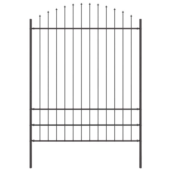 vidaXL Garden Fence Grey 66.93 x 88.58 in Powder-Coated Steel