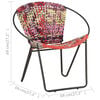 vidaXL Chair Multicolor Chindi fabric (100% cotton), powder-coated steel