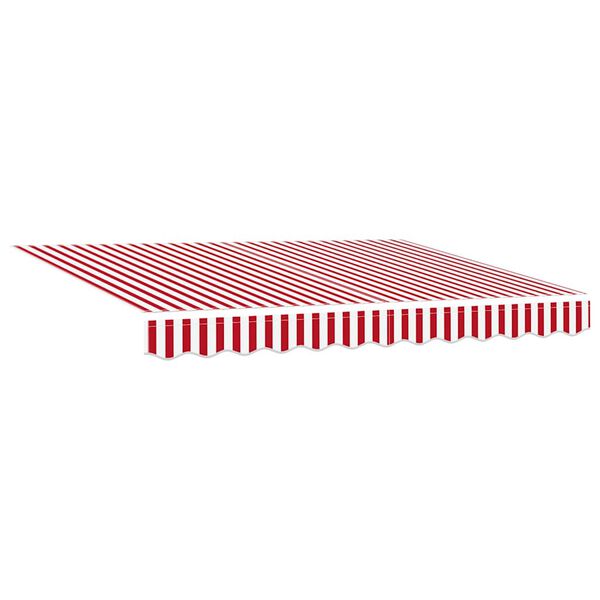 vidaXL Retractable Awning Retractable Red and White 118.11 x 98.43 in