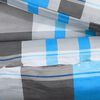 vidaXL Duvet Cover Set Blue and Gray 100% Cotton 79 x 79 in