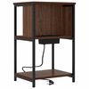 vidaXL Bedside Cabinet 2 pcs Brown Oak 14.96 x 12.20 x 24.02 in