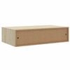 vidaXL Drawer Shelf Oak and White MDF, Metal Compact Wall Shelf