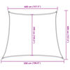 vidaXL Sunshade Sail 1.75 oz/ft&sup2; White 4/5x13.1' HDPE