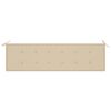 vidaXL Patio Bench with Beige Cushion 68.9" Solid Teak Wood