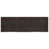 vidaXL Bathroom Countertop Dark Brown 63.0 x 19.7 x (0.8-2.4) " Treated Solid Wood