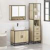 vidaXL Bathroom Furniture Set Sonoma oak Engineered wood, metal Medium