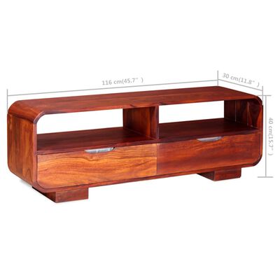 vidaXL TV Stand Solid Wood Sheesham 45.7"x11.8"x15.7"
