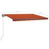 vidaXL Retractable Awning Orange and brown