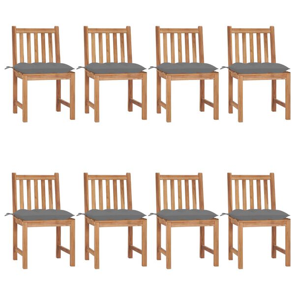 vidaXL Patio Chair Set of 8 Brown