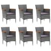 vidaXL Dining Set Grey, Dark grey