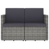 vidaXL Patio Sofa Grey and dark grey
