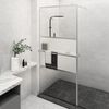 vidaXL Walk-in Shower Wall with Shelf Chrome 35.4x76.8" ESG Glass&Aluminium