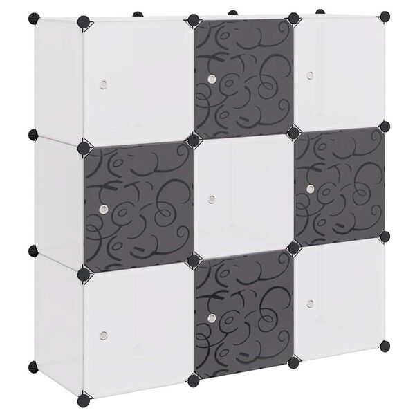 vidaXL Storage Cube Organizer Black and White