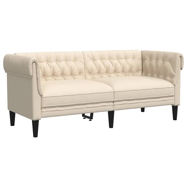 vidaXL Chesterfield Sofa Linen