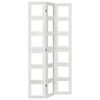 vidaXL Room Divider 3 Panels White Solid Wood Paulownia