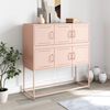 vidaXL Sideboard Pink Cold-rolled steel Sideboard Rectangular Modern