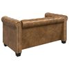 vidaXL Sofa Brown Faux Leather 2-seater Durable Chesterfield Sofa