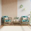 vidaXL Garden Chair Natural Wood Solid Pine Wood Standard Modular