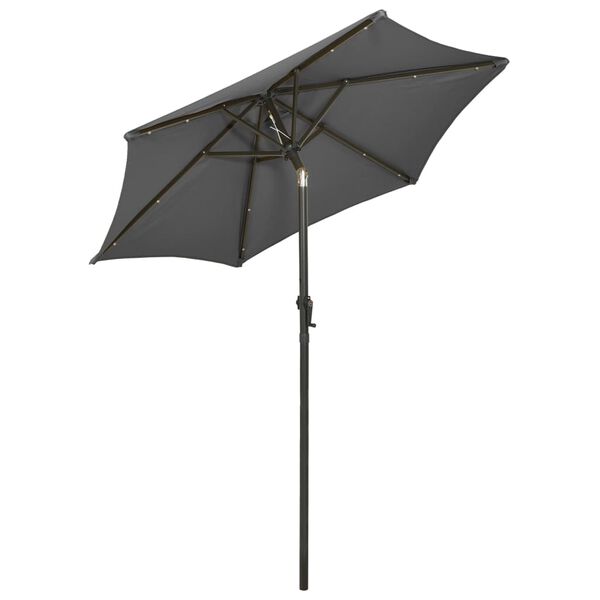 vidaXL Garden Parasol Anthracite and Dark Grey Polyester, Aluminum Medium