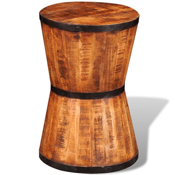 vidaXL Stool Variations of Brown Rough mango wood Medium