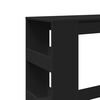 vidaXL Bar Table Black Engineered Wood Medium Bar Table Rectangular