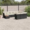 vidaXL Garden Sofa Set Black PE rattan Large Modular Garden Sofa Set