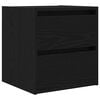 vidaXL Wall-mounted Bedside Cabinet Set of 2 Black Oak Engineered wood