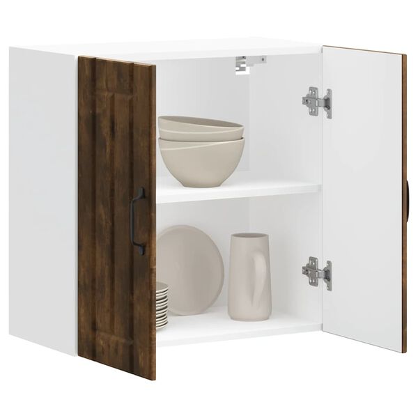 vidaXL Kitchen Wall Cabinet Smoked oak Engineered wood